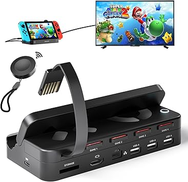 Alxum Nintendo Switch Game Card Reader HDMI Dock with Ethernet USB Hub Alxum Nintendo Switch Game Card Reader HDMI Dock with Ethernet USB Hub