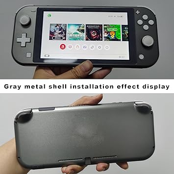 Replacement Metal Shell for Switch Lite Custom Designed Housing Gray 2 Replacement Metal Shell for Switch Lite Custom Designed Housing Gray - Image 2