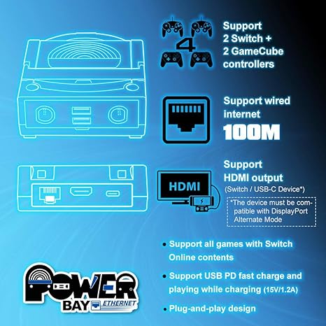 Brook Power Bay Ethernet Dock for Nintendo Switch Fast Charging HDMI 2 Brook Power Bay Ethernet Dock for Nintendo Switch Fast Charging HDMI - Image 2