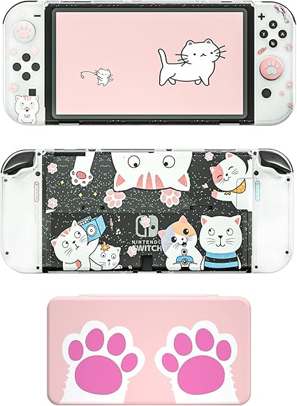 NANANINO Switch Game Case for Switch OLED with Cat Design NANANINO Switch Game Case for Switch OLED with Cat Design