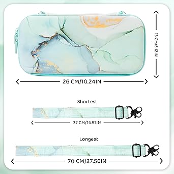 RHOTALL Carrying Case for Nintendo Switch Portable Hard Shell Green Marble 2 RHOTALL Carrying Case for Nintendo Switch Portable Hard Shell Green Marble - Image 2