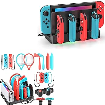 Switch Sports Accessories Bundle with Charging Dock Station Switch Sports Accessories Bundle with Charging Dock Station