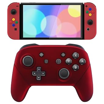 ExtremeRate Vampire Red Custom Shell for Nintendo Switch OLED and Pro Controller ExtremeRate Vampire Red Custom Shell for Nintendo Switch OLED and Pro Controller