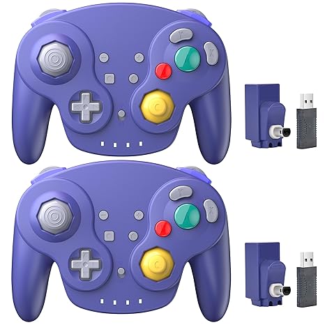 2 Pack Wireless Controllers for GameCube and Switch Compatible PC 2 Pack Wireless Controllers for GameCube and Switch Compatible PC