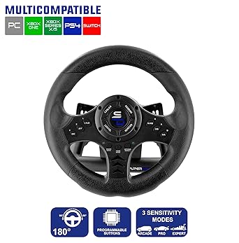Superdrive SV450 Racing Steering Wheel with Pedals for Multiple Consoles 2 Superdrive SV450 Racing Steering Wheel with Pedals for Multiple Consoles - Image 2