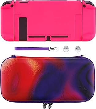 ExtremeRate PlayVital Bright Pink Protective and Carrying Case Set ExtremeRate PlayVital Bright Pink Protective and Carrying Case Set
