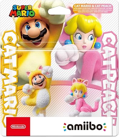Mario Feline and Peach Felina Amiibo 2 Pack for Nintendo Switch Mario Feline and Peach Felina Amiibo 2 Pack for Nintendo Switch