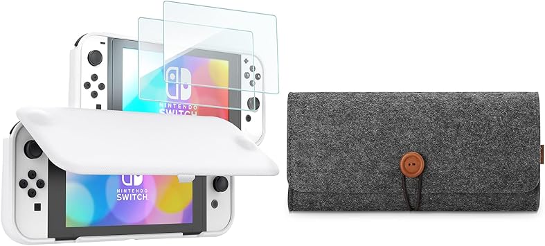 ProCase Nintendo Switch OLED Flip Cover with Tempered Glass Bundle ProCase Nintendo Switch OLED Flip Cover with Tempered Glass Bundle