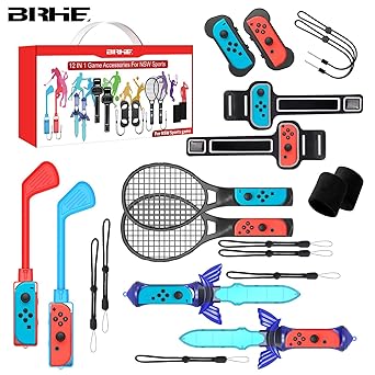 Nintendo Switch Sports Accessories 12 in 1 Family Kit with Leg Strap Nintendo Switch Sports Accessories 12 in 1 Family Kit with Leg Strap