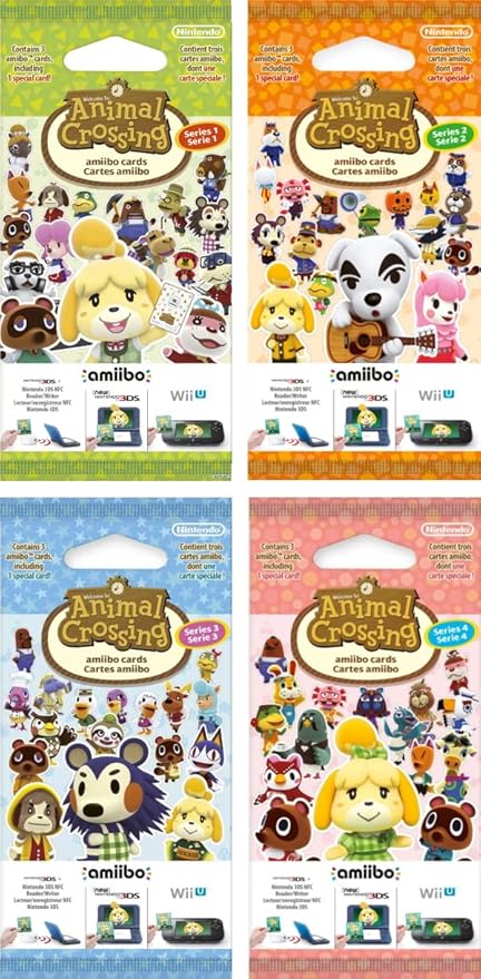 Animal Crossing Amiibo Cards Series 1-4 Pack of 12 Cards Animal Crossing Amiibo Cards Series 1-4 Pack of 12 Cards