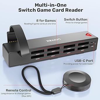 Unitek Switch Game Card Reader with Remote Control for 8 Games 2 Unitek Switch Game Card Reader with Remote Control for 8 Games - Image 2