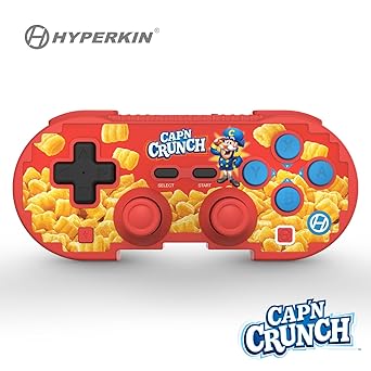 Hyperkin Limited Edition Pixel Art Wireless Bluetooth Controller – Officialy Licensed – Cap’n Crunch Controller For Nintendo Switch/Oled, PC, Mac, Android, iOS Hyperkin Limited Edition Pixel Art Wireless Bluetooth Controller - Officialy Licensed - Cap'n Crunch Controller For Nintendo Switch/Oled, PC, Mac, Android, iOS