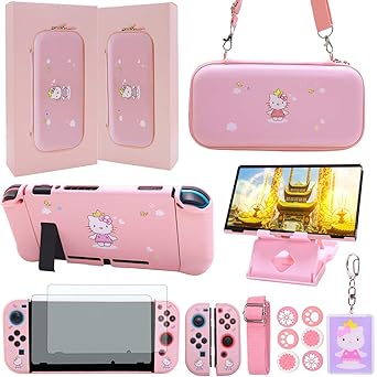 GUTIAL Kawaii Accessories Bundle for Nintendo Switch with Travel Case GUTIAL Kawaii Accessories Bundle for Nintendo Switch with Travel Case