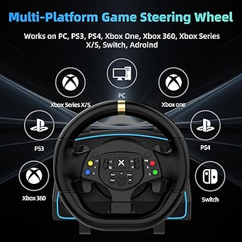 DOYO 1080 Degree Racing Wheel with Pedals for Xbox PS4 PC Switch 2 DOYO 1080 Degree Racing Wheel with Pedals for Xbox PS4 PC Switch - Image 2