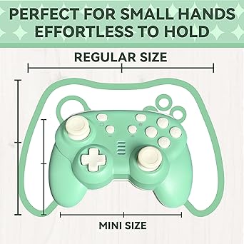 Mini Wireless Nintendo Switch Controller with 6-Axis Gyro Retro Green 2 Mini Wireless Nintendo Switch Controller with 6-Axis Gyro Retro Green - Image 2