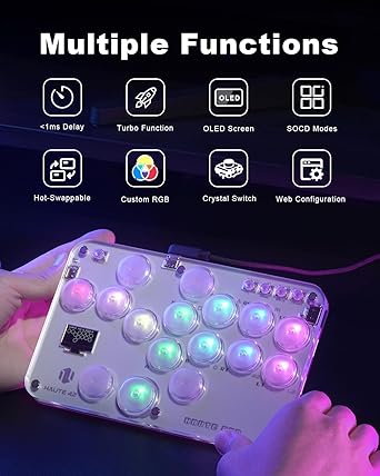Haute42 S16 Leverless Arcade Stick with Kailh Crystal Switches 2 Haute42 S16 Leverless Arcade Stick with Kailh Crystal Switches - Image 2
