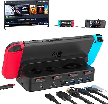 Unitek 5-in-1 TV Dock Station for Nintendo Switch and Steam Deck Unitek 5-in-1 TV Dock Station for Nintendo Switch and Steam Deck