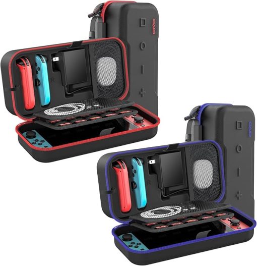 Nintendo Switch OLED Carrying Case Red and Blue Compatible Model