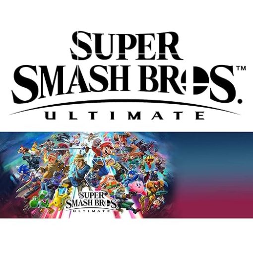 Super Smash Bros Ultimate Nintendo Switch with Thumb Grips and 24 Slot Holder - Image 2