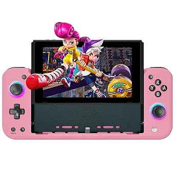 BUERTT Hall Effect Joypad Controller for Nintendo Switch OLED Pink BUERTT Hall Effect Joypad Controller for Nintendo Switch OLED Pink