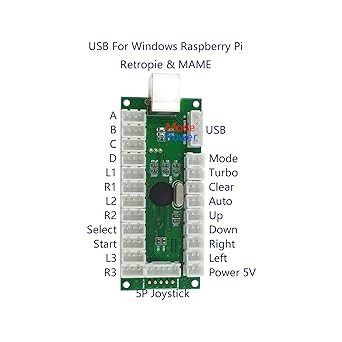 SJX Arcade 2 Player Game Controller Kit with LED Buttons and Joystick 2 SJX Arcade 2 Player Game Controller Kit with LED Buttons and Joystick - Image 2