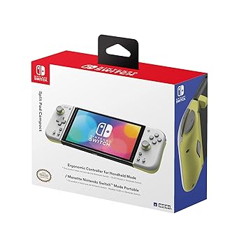 Nintendo Switch Split Pad Compact Light Gray Yellow Ergonomic Controller 2 Nintendo Switch Split Pad Compact Light Gray Yellow Ergonomic Controller - Image 2