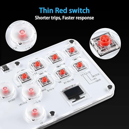Mini Fighting Game Arcade Stick with Turbo Functions and RGB Customization 2 Mini Fighting Game Arcade Stick with Turbo Functions and RGB Customization - Image 2