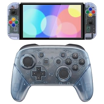 Clear Glacier Blue Shell Set for Nintendo Switch OLED and Pro Controller Clear Glacier Blue Shell Set for Nintendo Switch OLED and Pro Controller