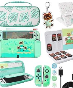 TIKOdirect Case for Nintendo Switch OLED with Thumb Grips and Protectors