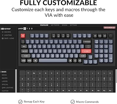 Keychron Q5 Wired Mechanical Keyboard 96% QMK VIA Hot-swappable Black 2 Keychron Q5 Wired Mechanical Keyboard 96% QMK VIA Hot-swappable Black - Image 2