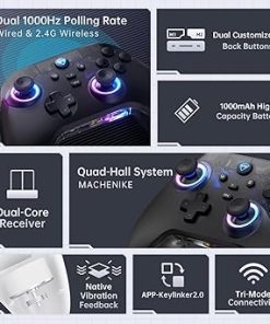 Machenike G3V2PE Bluetooth Controller for PC Switch iOS Android White 2 Machenike G3V2PE Bluetooth Controller for PC Switch iOS Android White 2