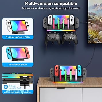 RGB Switch TV Docking Station and Wall Mount for Nintendo Switch OLED 2 RGB Switch TV Docking Station and Wall Mount for Nintendo Switch OLED - Image 2