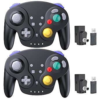 2 Pack Wireless GameCube Controller with USB Receiver for PC Mac 2 Pack Wireless GameCube Controller with USB Receiver for PC Mac