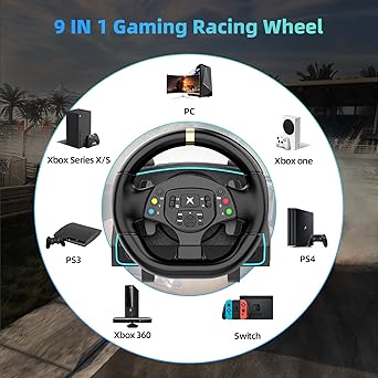 DOYO 1080° Racing Wheel with Pedals and Shifter for PC and Console 2 DOYO 1080° Racing Wheel with Pedals and Shifter for PC and Console - Image 2