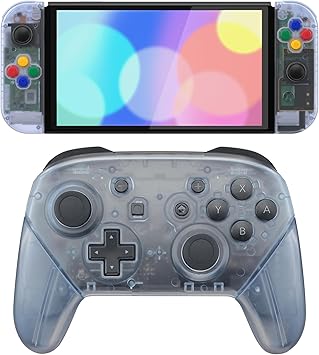 Custom Glacier Blue Shell for Nintendo Switch OLED Pro Controller Set Custom Glacier Blue Shell for Nintendo Switch OLED Pro Controller Set