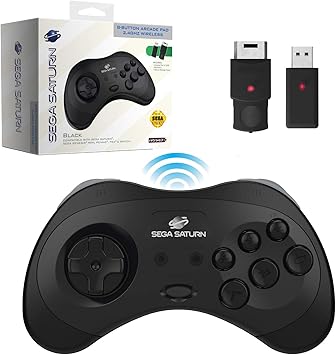 Retro-Bit Sega Saturn 2.4 GHz Wireless Controller with Storage Case Retro-Bit Sega Saturn 2.4 GHz Wireless Controller with Storage Case
