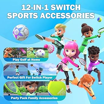 2024 Nintendo Switch Sports Accessories Bundle 12-in-1 Family Kit 2 2024 Nintendo Switch Sports Accessories Bundle 12-in-1 Family Kit - Image 2
