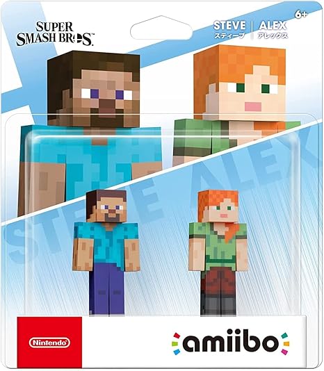 Nintendo Amiibo Steve and Alex 2-Pack Minecraft Super Smash Bros Nintendo Amiibo Steve and Alex 2-Pack Minecraft Super Smash Bros