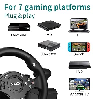 DOYO Gaming Racing Wheel with Pedals for Xbox PC PS4 and Nintendo Switch 2 DOYO Gaming Racing Wheel with Pedals for Xbox PC PS4 and Nintendo Switch - Image 2