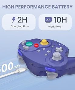 NGC Style Wireless Controller for Switch Lite PC Steam Rechargeable Indigo 2 NGC Style Wireless Controller for Switch Lite PC Steam Rechargeable Indigo 2