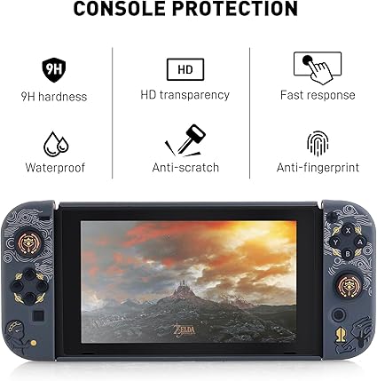 Zelda Style Hard Shell Case for Nintendo Switch with Game Card Storage 2 Zelda Style Hard Shell Case for Nintendo Switch with Game Card Storage - Image 2