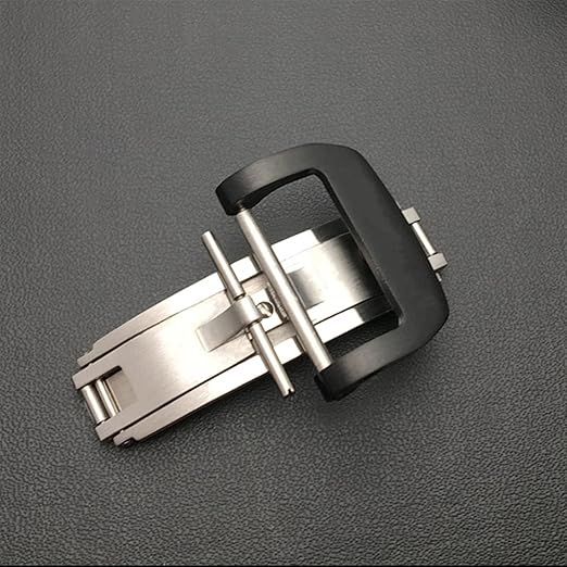 20mm Stainless Steel Watch Buckle Clasp for RM35 Straps Black Steel 2 20mm Stainless Steel Watch Buckle Clasp for RM35 Straps Black Steel - Image 2