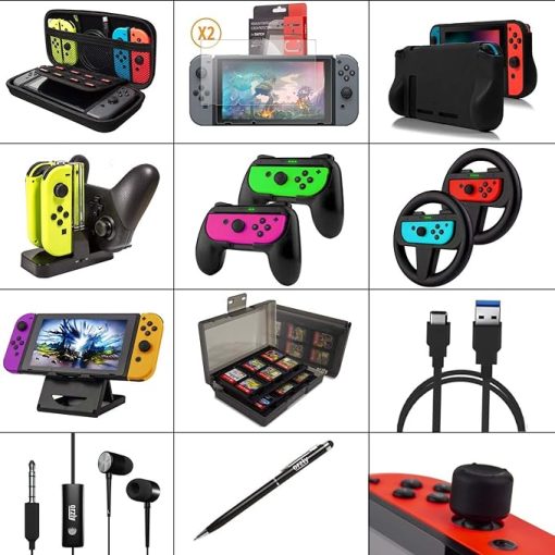 Orzly Accessory Bundle for Nintendo Switch and OLED Console Users - Image 2