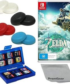 Zelda Tears of the Kingdom Nintendo Switch Game with Thumb Grips and Case Zelda Tears of the Kingdom Nintendo Switch Game with Thumb Grips and Case