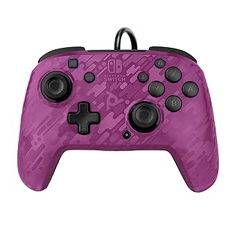 PDP Gaming Faceoff Deluxe+ Wired Switch Pro Controller Purple Camo 2 PDP Gaming Faceoff Deluxe+ Wired Switch Pro Controller Purple Camo - Image 2
