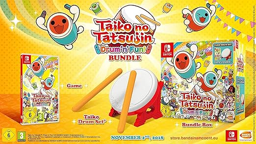 BANDAI NAMCO Entertainment Taiko No Tatsujin: Drum ‘n’ Fun! Bundle – Nintendo Switch BANDAI NAMCO Entertainment Taiko No Tatsujin: Drum 'n' Fun! Bundle - Nintendo Switch