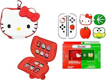 Hello Kitty Cartridge Case for Nintendo Switch and Thumb Grips Hello Kitty Cartridge Case for Nintendo Switch and Thumb Grips