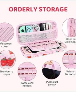 Cute Nintendo Switch OLED Carrying Case with Travel Accessories Bundle 2 Cute Nintendo Switch OLED Carrying Case with Travel Accessories Bundle 2