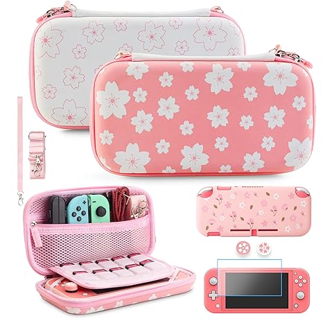 GLDRAM Nintendo Switch Lite Accessories with Carrying Case and Card Slots GLDRAM Nintendo Switch Lite Accessories with Carrying Case and Card Slots