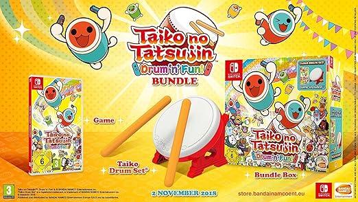 Taiko no Tatsujin Drum ‘n’ Fun! Bundle – Nintendo Switch Taiko no Tatsujin Drum 'n' Fun! Bundle - Nintendo Switch